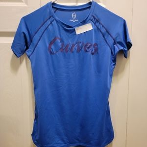 Royal Blue‎ Workout Mesh Top Size X-Small